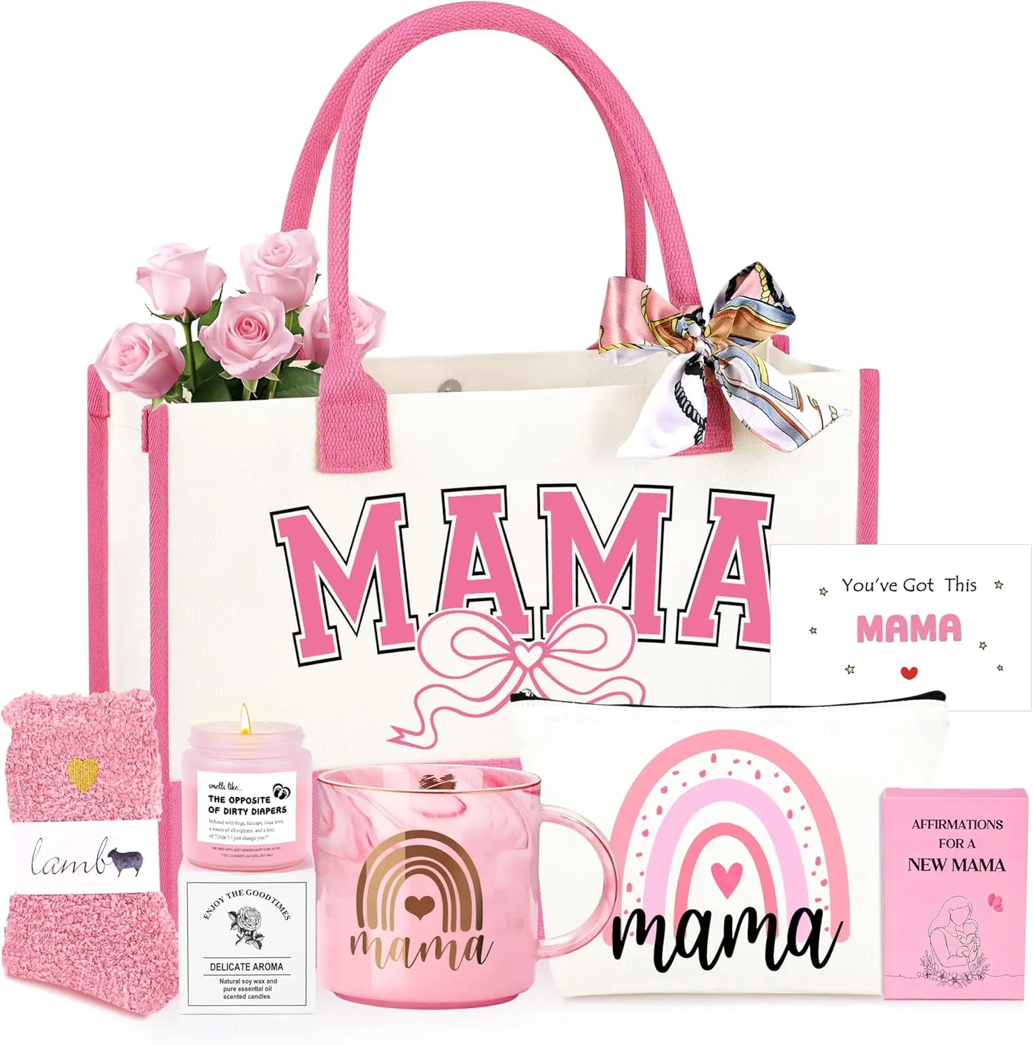 New Mom Gifts for Women, New Mom Care Package After Baby Postpartum Gifts Basket for Mama Expecting Mama, First Time Mothers Day Present