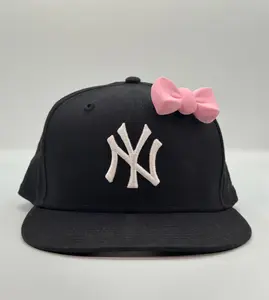 PINK BOW PIN - Cap Accessories