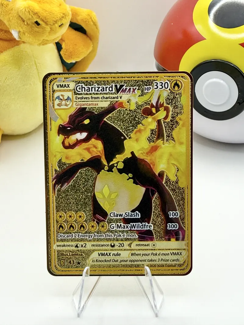 pokemon charizard vmax metal gold card worth Rainbow Pokmon 074/073 charizard gold card worth -