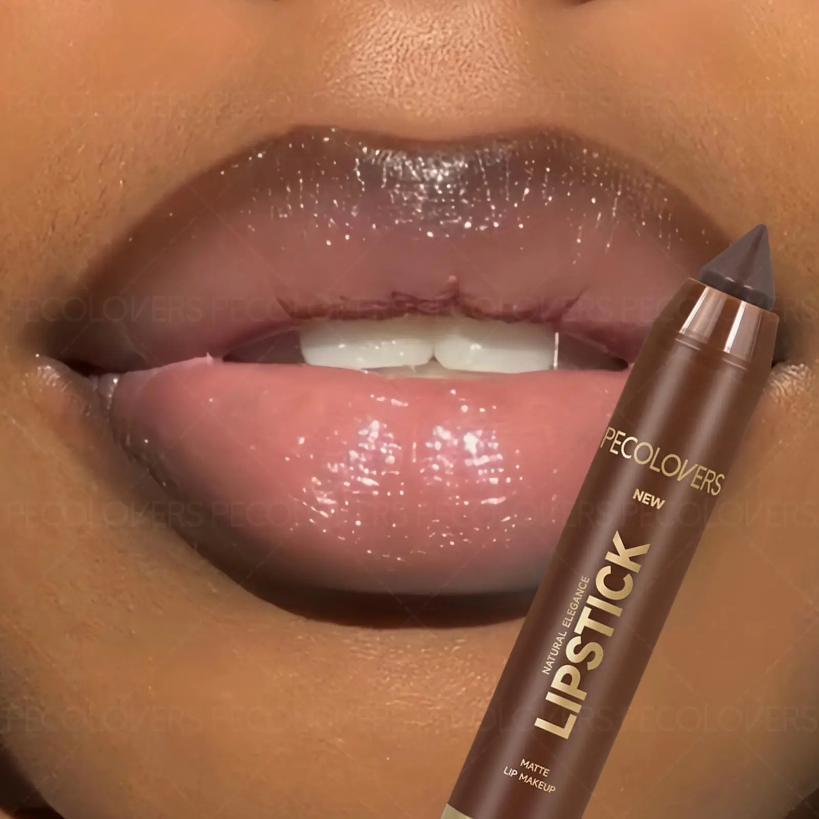1PC Brown Smooth Lipstick, Easy Coloring Lipliner, Durable Moisturizing Lipstick -Perfect for Daily Makeup, Moisture, Matte Lip Pencil, Lippie Pencil