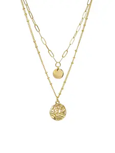 Bauble Sky Double Layered Charm Necklace - Stylish & Tangle-Free for Any Occasion– Mixed Chains with a Detangler Closure for Effortless Wear