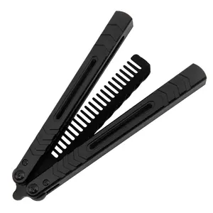 Aluminum Butterfly Trainer, Anti static comb, Flip Tool, Cool Hand Tool Toy, High Quality BALISONG METAL BUTTERFLY Trainer LG06