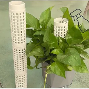 6-piece set of white stackable moss columns, Plant Tower, plastic climbing plant trellis, easy to assemble, plant climbing, indoor plant trellis for climbing plants, trellis for potted plants