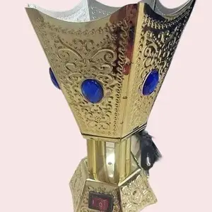 NO.BRAND Electric Incense Burner with Removable Perforated Tray - Gold Medium Size