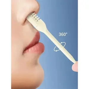 360 Degree Rotatable Nose Hair Trimmer Stick All Round Painless Non Irritating Beauty Tool Suitable for Daily Care Travel Business Trips Office Touch Ups Portable Compact Nose Hair Trimmer