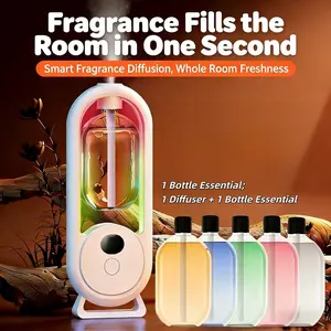 Home Aromatherapy Machine, Large Capacity Humidifier, Aroma Diffuser Humidifiers, Equipped with 5 Essential Oils to Choose From, Suitable for Hotels, Spas, Yoga Rooms, Ideal for Bedroom and Home Relaxation, Compact Design for Bedroom/Living Room