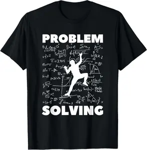 100% Cotton Problem Solving Climber Gift - Rock Climbing Bouldering Pun T-Shirt