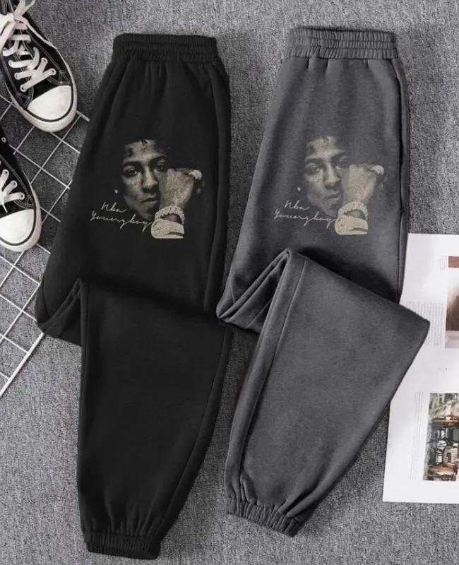 Rapper Youngboy Sweatpants, Hip Hop Streetwear Pants, Unisex Casual Joggers, Music Fan Apparel, Trendy Top Sweatpants, Unisex Cotton Graphic Casual Sweatpants, Fashion Cotton Graphic Casual Sweatpants