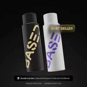BASED Shower Duo| Shampoo + Conditioner| Deep Clean, Hydrates, Soothes Scalp, Boosts Volume| Fresh Peppermint| Premium Non-Toxic Formula| 12oz Each