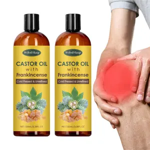 Castor Oil with Frankincense, 2 Counts/set Moisturizing Soothing Body Massage Essential Oil, Body Care Oil for Women & Men, Massage Oil for Daily Use