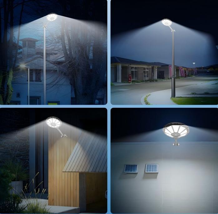 Solar LED Flood Lights Outdoor, Motion Sensor Dusk to Dawn Waterproof Security Lights, Solar Powered Exterior Lighting for Yard, Garage, Patio, Porch, Garden, Pathway, Parking Lot