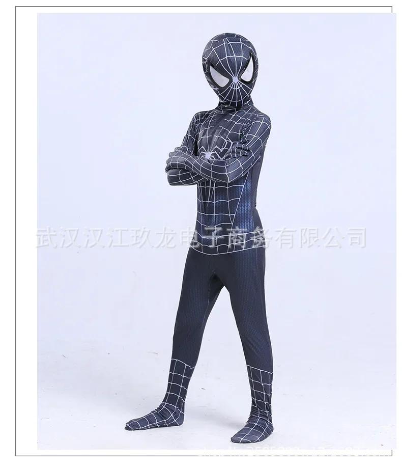 Kids Superhero Spider Cosplay Costume Iron Panther Zentai Jumpsuit Bodysuit Halloween Party Costumes for Boys Girls