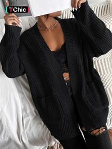 women's halloween themed plain textured pocket open front cardigan, casual long sleeve cardigan, ladies knitwear for fall daily wear