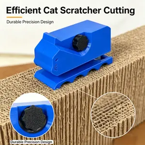 Cat Scratcher Cutter Tool, DIY Cardboard Cutter for Cat Scratching Pad, Easy & Precise Cutting Tool for Cat Lovers, Blue Color