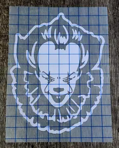 Pennywise IT Derry Killer Clown Horror Vinyl Car Decal Sticker - Premium Outdoor Vinyl, Water & U.V. Resistant, Easy Installation, Made in USA