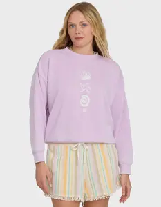 BILLABONG Echo Burnout Womens Oversized Crewneck Sweatshirt
