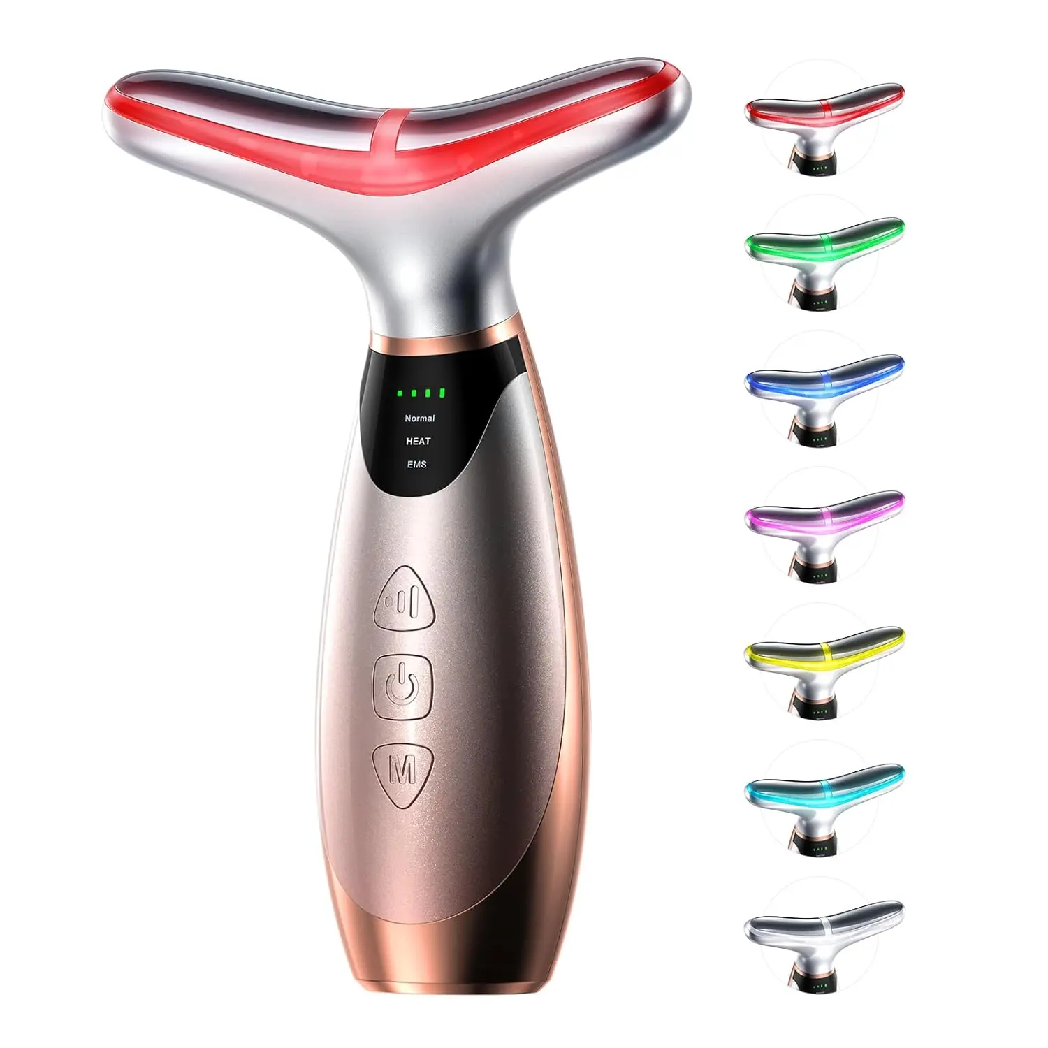 Facial Massager Red Light Therapy for Face and Neck, Face Lift Device with 113°F Heating Vibration for Multi Skin Care