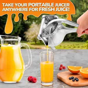 Fruit Juice Squeezer Handheld Aluminum Alloy - Lemon Squeezer Manual, Non-Slip Ergonomic Grip, Easy to Use & Clean, 8.7" Length with 0.6L Capacity - Efficient Extraction of Citrus, and Other Fruits