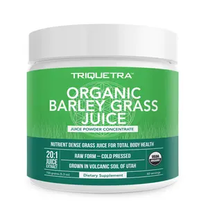 Triquetra Health Organic Barley Grass Juice Powder - Cold-Pressed, Raw Form Health & Nutrition Dietary Supplement