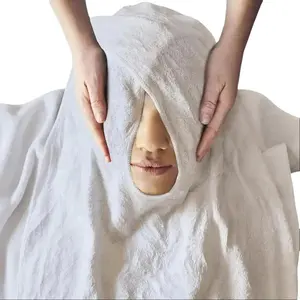 Facial Towels Professional Split Design Microfiber for Spa Steam Esthetician Supplies Salon and Barber Tools (All White)