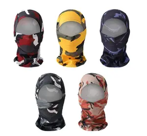 Yeomoo 5PCS Camouflage Balaclava Face Mask UV Protection Men Women Sun Hood Tactical Motorcycle Fishing Hiking Cycling Neck Gaiter Face Clothing Neck Mask Scarf Breathable Bandana Cool For Summer Gaiter for Windproof Sports Protective Gear Ski Mask Chain