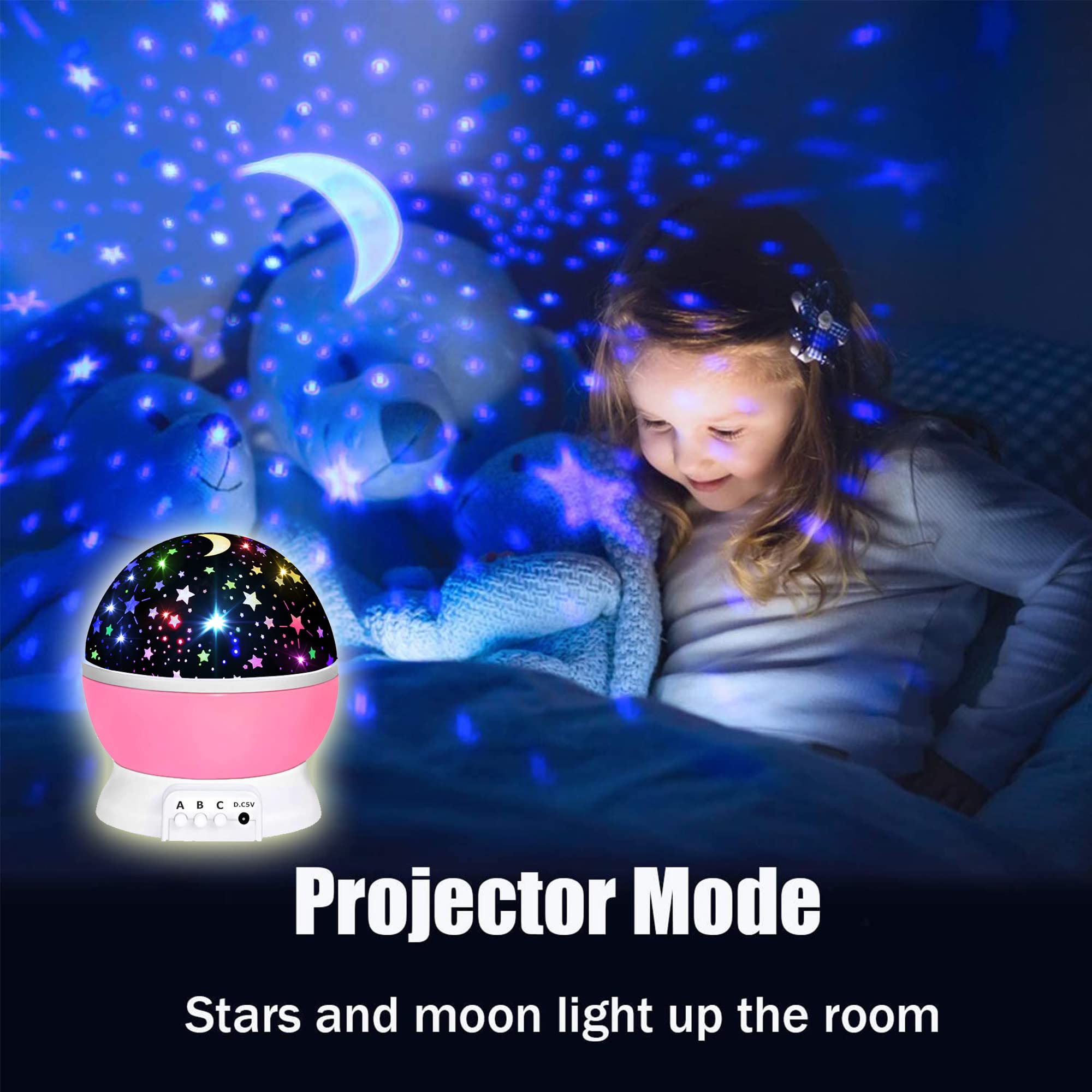 2 Pack Ultimate Star Projector Gift for Girls 1-14 - Rotating Starry Sky Night Light, Best Birthday & Holiday Present | Buy One, Gift One!