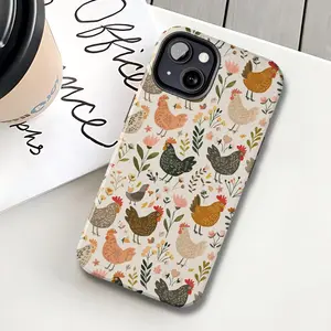 Chicken-themed phone case, farm animal iPhone cover, rural life, western farmhouse style, compatible with iPhone 17/16/15/14/13/12/11/X/XS/XS Max/XR/7P/8P, stylish protective case, the perfect holiday gift for friends, family, or yourself.