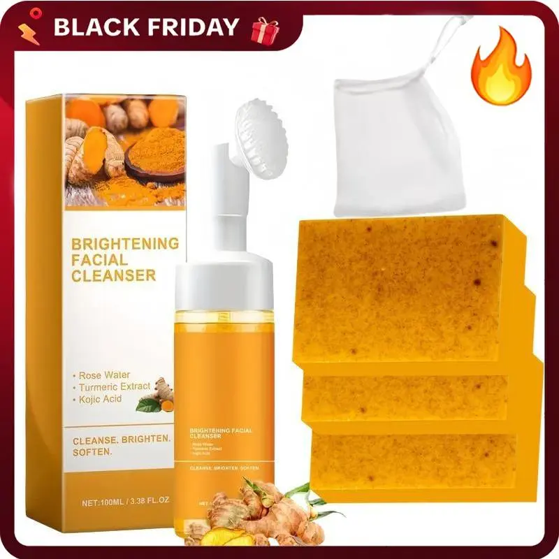 Turmeric Wash and Care , TurmericCleansing Mousse, Turmeric SoapFacial Cleansing Skincare FacialCleansing Cleanser Facial Wash
