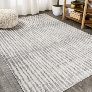 JONATHAN Y Skoura Modern Bold Stripe Indoor Area Rug; for Living Room, Kitchen, Bedroom, Dining Room, Office