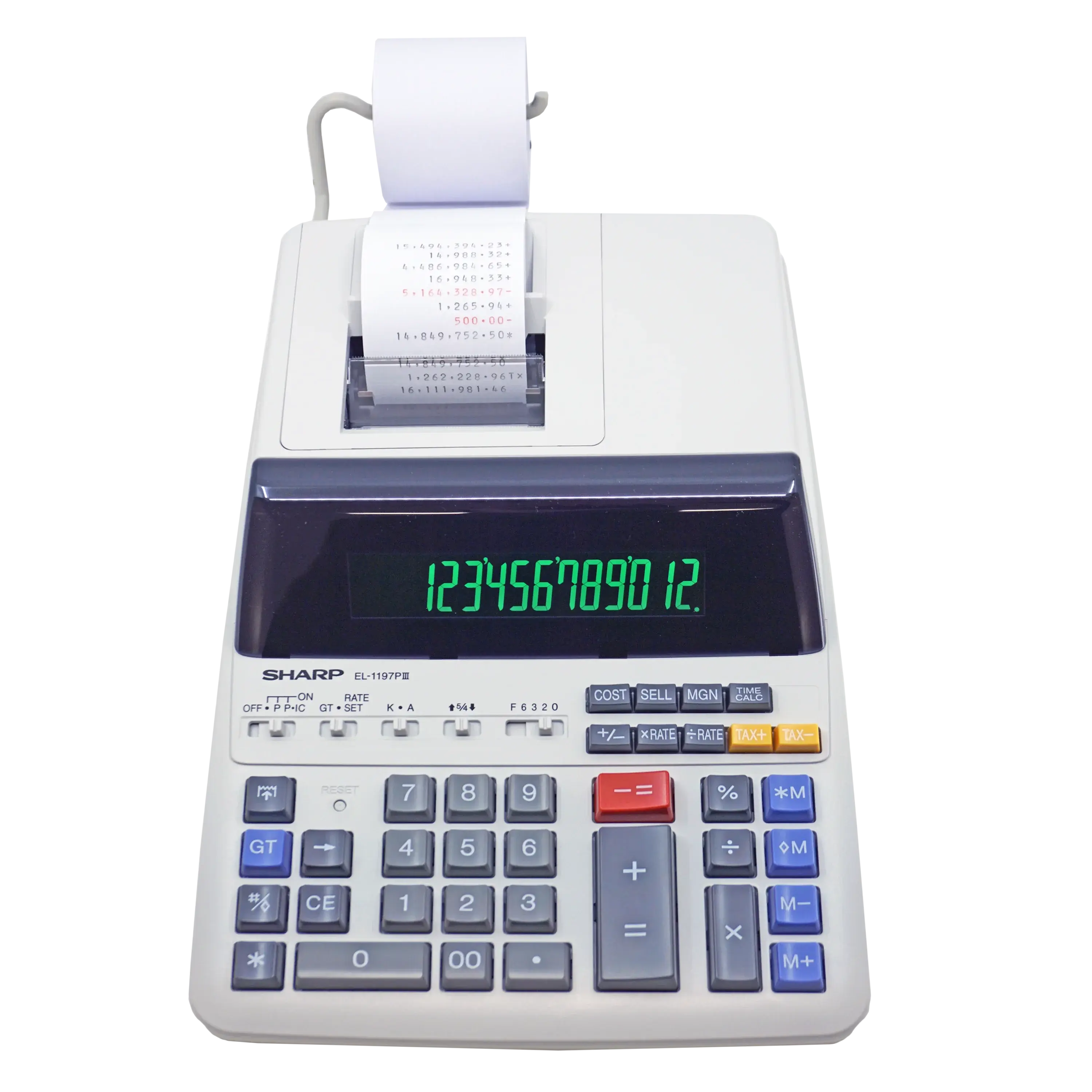 Sharp 12-Digit Heavy-Duty Office Calculator, Printing Calculator with Extra-Large Display