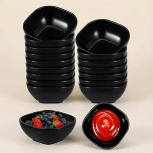 17pcs Dipping Sauce Dish Set, Durable Non-Breakable Material for Condiments and Desserts, Dishwasher Safe for Kitchen and Outdoor Parties, Durable Kitchenware, Bowl Set, Nesting Salad Bowls, Salad Serving Bowls