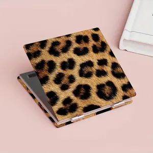 Leopard Print Compact Mirror, Flip-Up Dual-Sided Portable Travel Hand Mirrors, Anti-Drop Glass Surface, Frame & Gold Hinges, Ideal Gift