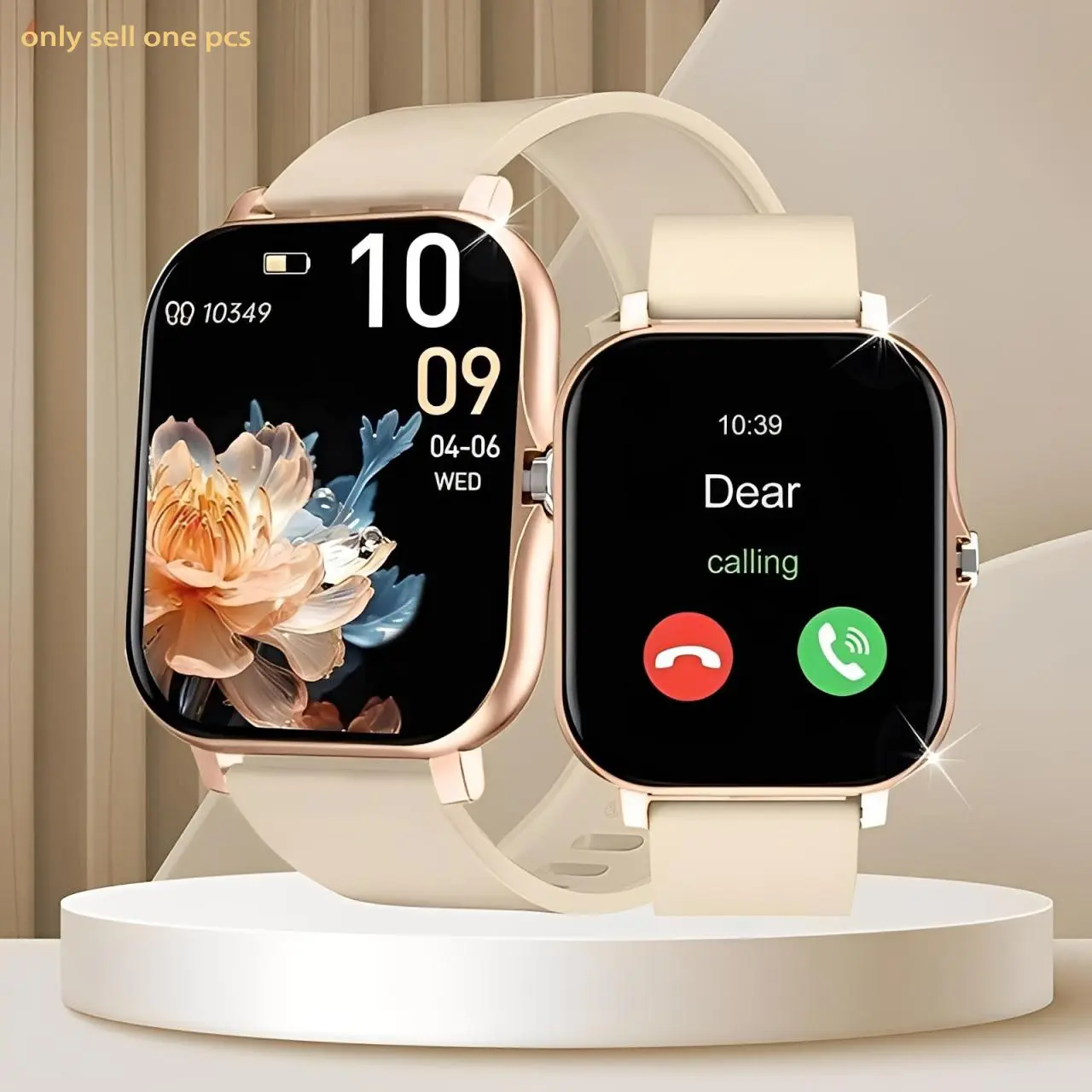 Erun 1.83 Inch HD Wearable Smartwatch, Bluetooth-compatible Calling & Weather APP, Compatible with Android & iOS, Sporty Design, Digital Watchface, Pedometer Watch, Smartwatch For Fitness, Heart Rate Monitor Watch