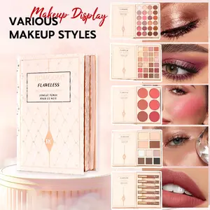 Complete Makeup Book for Face Blush Eyeshadow Contouring Flip-Page Design Delightful Holiday Gift Ideal for Beauty Enthusiasts Makeup Palette Set