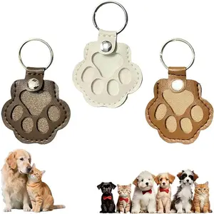 Pet Hair Storage Keychain Dog Hair Keychain Unique Memorial Collection Keychain Pet Memorial Gifts for Bag Purse Paw Charm Key Holder