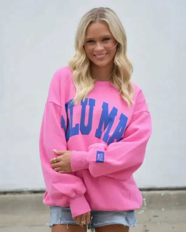 All The Pink Lulu Mac Logo Sweatshirts
