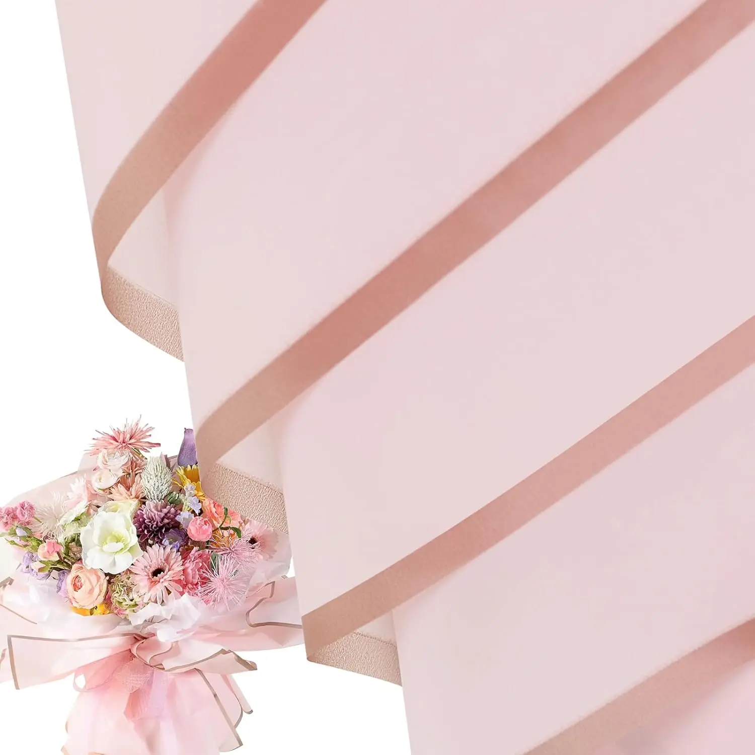 20 Sheet Flower Wrapping Paper - Waterproof Floral Bouquet Wrapping Paper, Florist Supplies Packaging Paper for Wedding Birthday Gift DIY (Pink) Gift Decoration