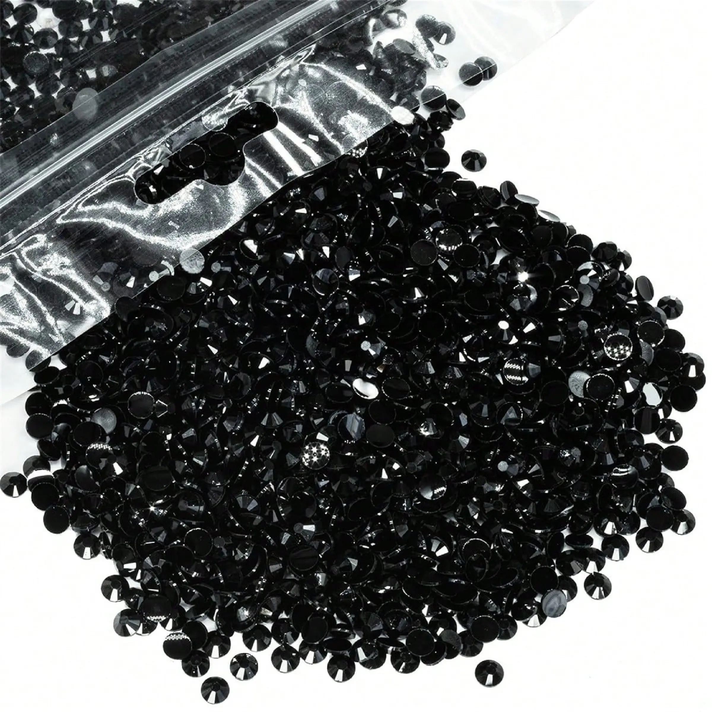 2000pcs Flat Back Resin Rhinestones, Round Jelly Gemstones, Sparkly Rhinestones, Bling Rhinestone Decoration for Accessories Shoes Clothes Cosmetics Bags Decoration