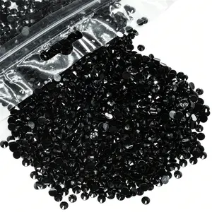 2000pcs Flat Back Resin Rhinestones, Round Jelly Gemstones, Sparkly Rhinestones for Accessories Shoes Clothes Cosmetics Bags Decoration