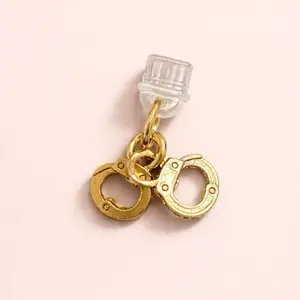 Dust Plug Charm for Kindle iPhone USB C Gold Handcuffs Design Accessory Protects Ports from Dust