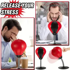 Suction Cup Desktop Punching Bag - Release Your Stress Desktop Punching Bag for Office Home Cool Gadget for Office Gag Gift for Boss or Coworker Classroom Use Halloween - Relaxation Stick Solution