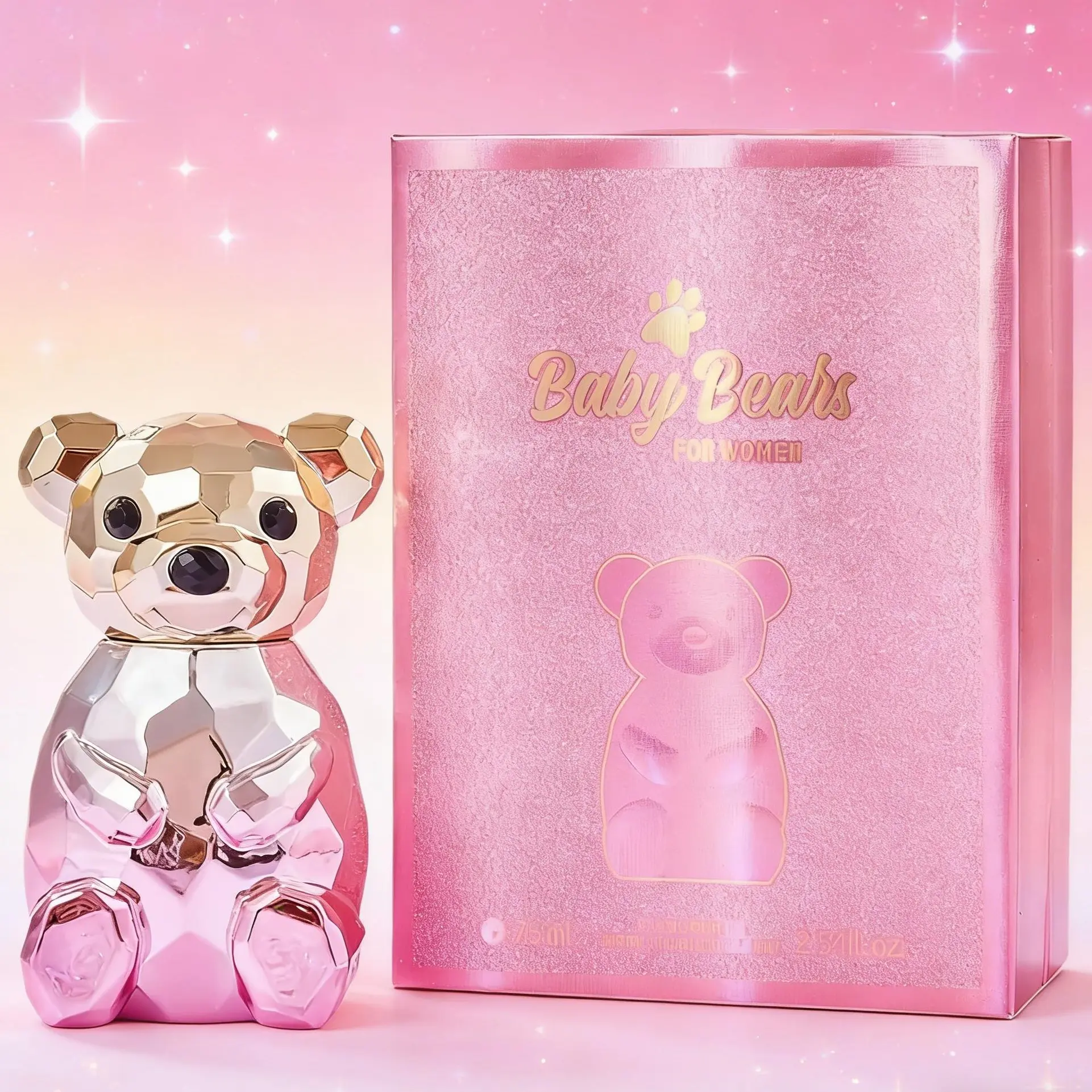 SELLION Pink Bear Eau de Toilette Spray - 75ML Premium Long-Lasting Women's Fragrance with Rose Vibrant, Floral Fruity, Marshmallow, Musk, Citrus, Blueberry, Ginger Notes, Marshmallow Perfume for Date, Valentine's Gifts, Floral Fruity Scent, Fragrance Per