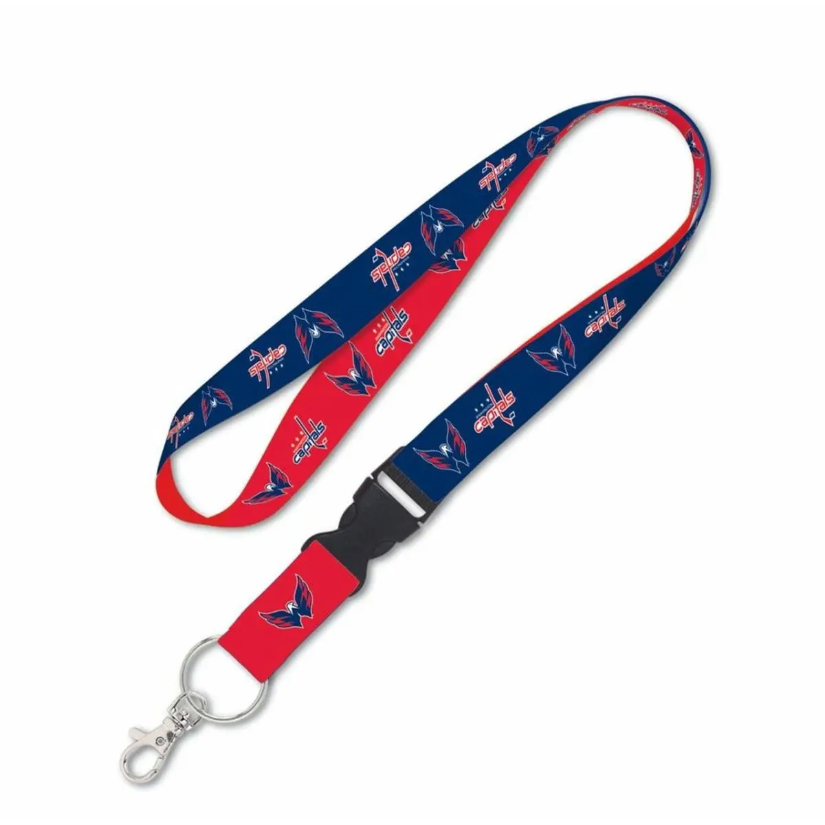 WinCraft Washington Capitals Pattern ID Card Lanyard - Authentic Sports Collectibles Badge Lanyard for Collectors, Office Identification Accessory with Detachable Buckle, Lanyard Badge Holder