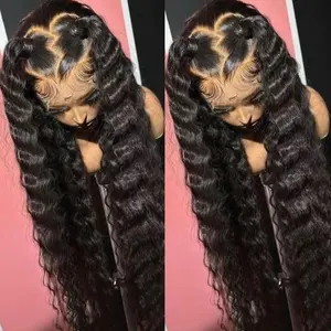 Bling Hair 180 Density Deep Wave Hd Transparent 13x4 Lace Front Wigs Human Hair 32 34 Inch 13x6 Curly Wave Lace Frontal Wigs For Black Women #TikTokShopBlackFriday