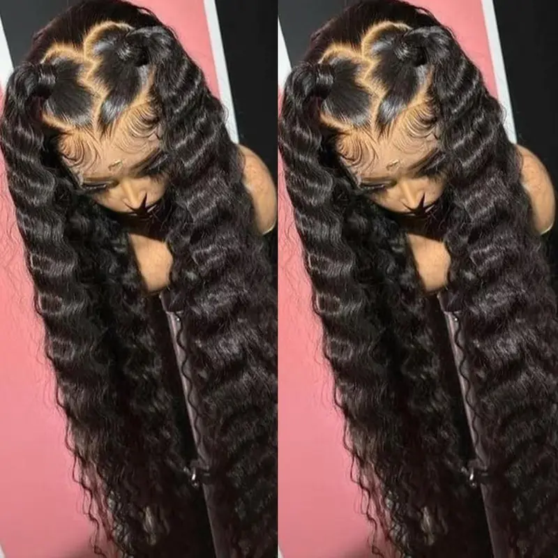 Bling Hair 180 Density Deep Wave Hd Transparent 13x4 Lace Front Wigs Human Hair 32 34 Inch 13x6 Curly Wave Lace Frontal Wigs For Black Women #TikTokShopBlackFriday