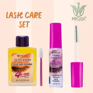 PROSA Prosa Lash Care Set Grow Your Lashes Mask Treatment & Oil Remover with Crystal Protein Gel & Fortifying Oil for Nourishing Strengthening & Removing with Natural Ingredients