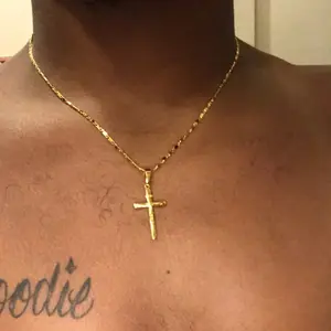 New 24K Gold Necklace Cross Pendant Gold Plated Necklace Men's & Women's Jewelry Gift 45CM/50CM Simple Cross Fast & Furious Necklace neck  alace