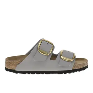 BIRKENSTOCK Womens Arizona Buckle Birko-Flor Footbed Casual Sandals Casual - Grey
