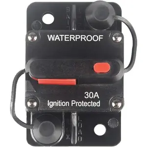 Circuit Breaker with Manual Reset 12V-36V DC Waterproof Surface Mount for Car Audio Rv Marine Boat Truck Trolling Motors, 30-300A Car Speaker Resettable Fuse