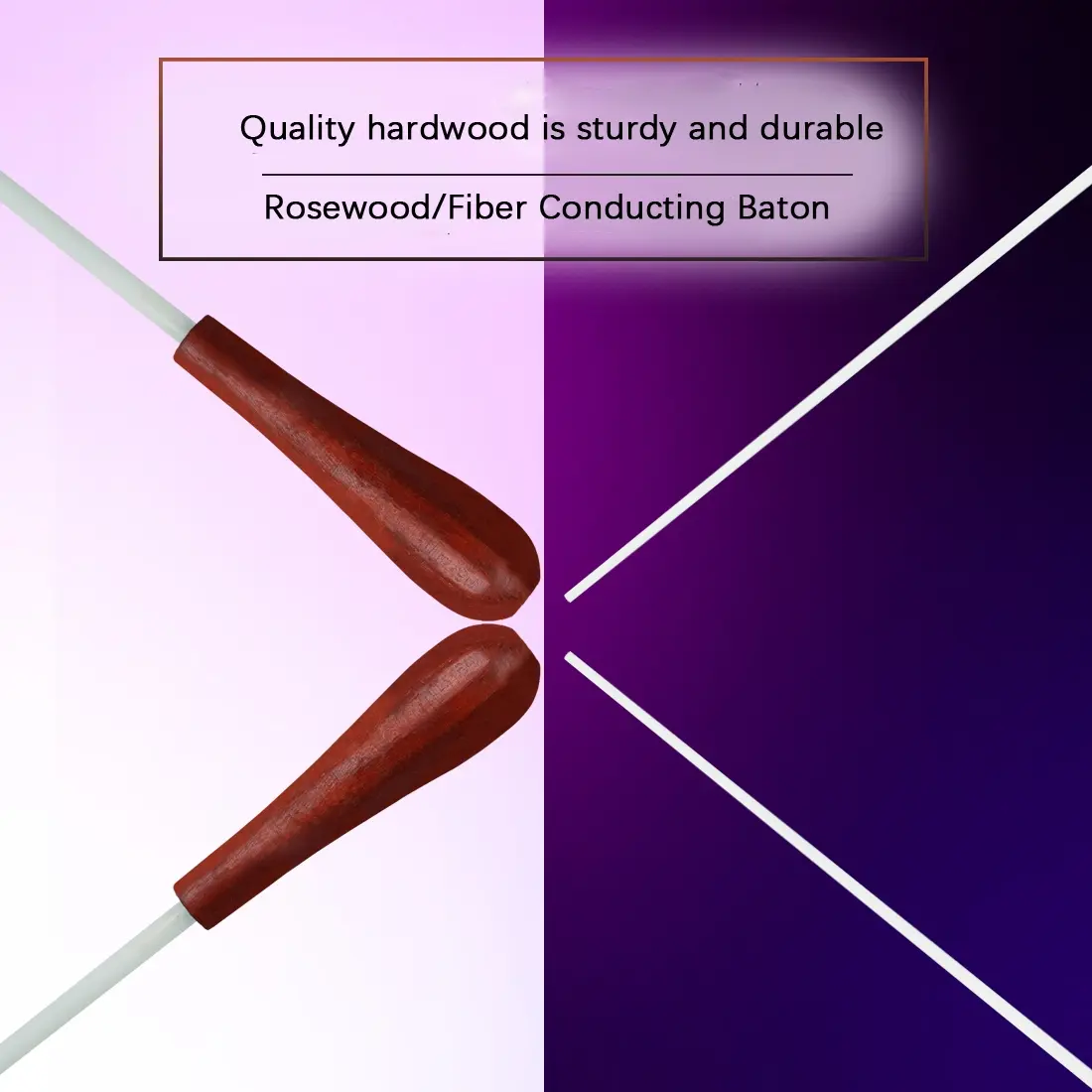 Wood Handle Conductor Baton, Music Accessories, Professional Musical Orchestra Conducting Tool, High-Quality Sturdy Durable Wooden Design, Ideal for Music Education & Performance